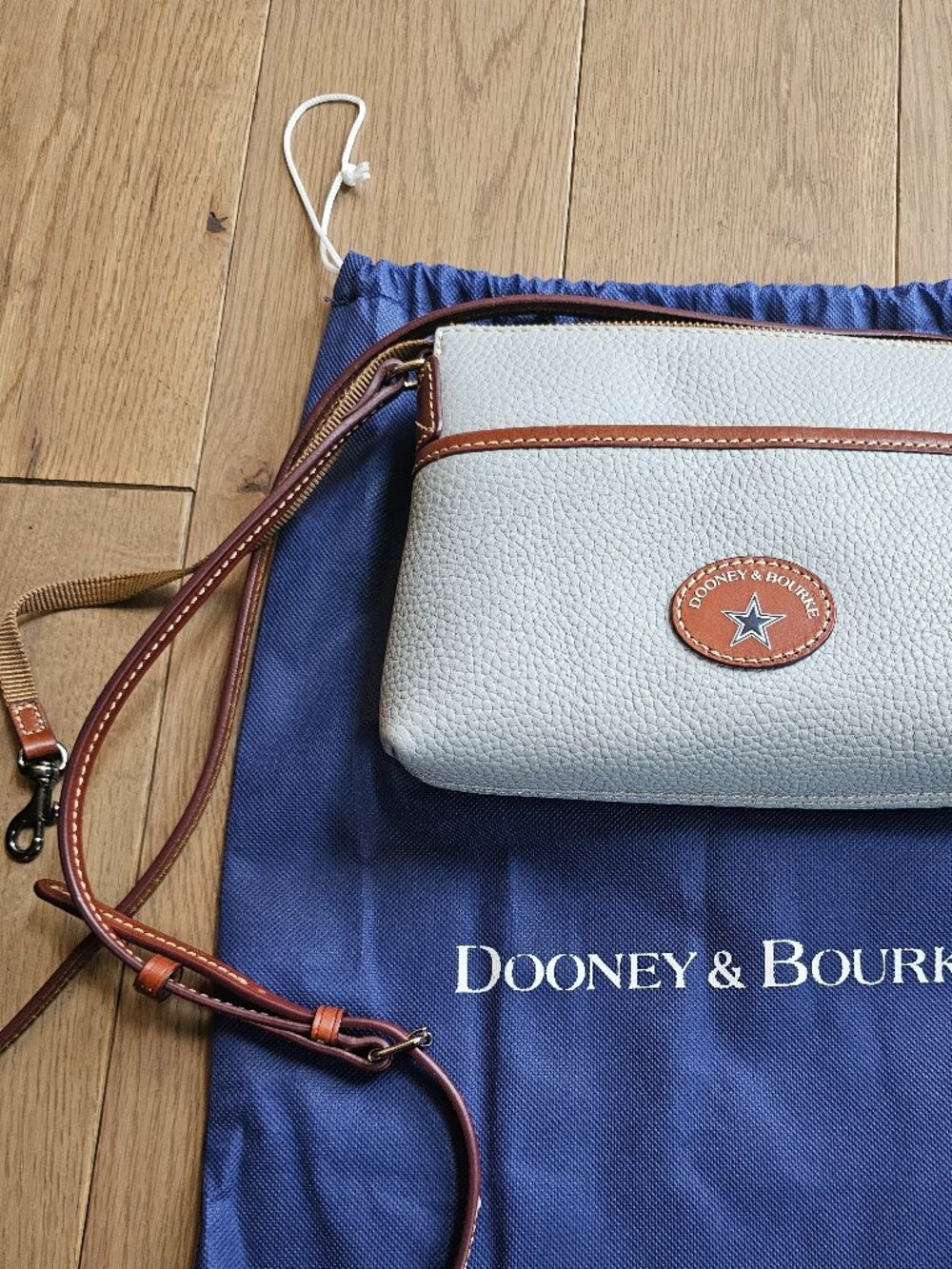 Dooney & Bourke Dallas Cowboys Crossbody • Gray Leather • Star Logo • Rare